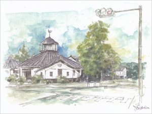 スケッチで描く常陸太田 ～沼田久雪 ポストカード原画展～